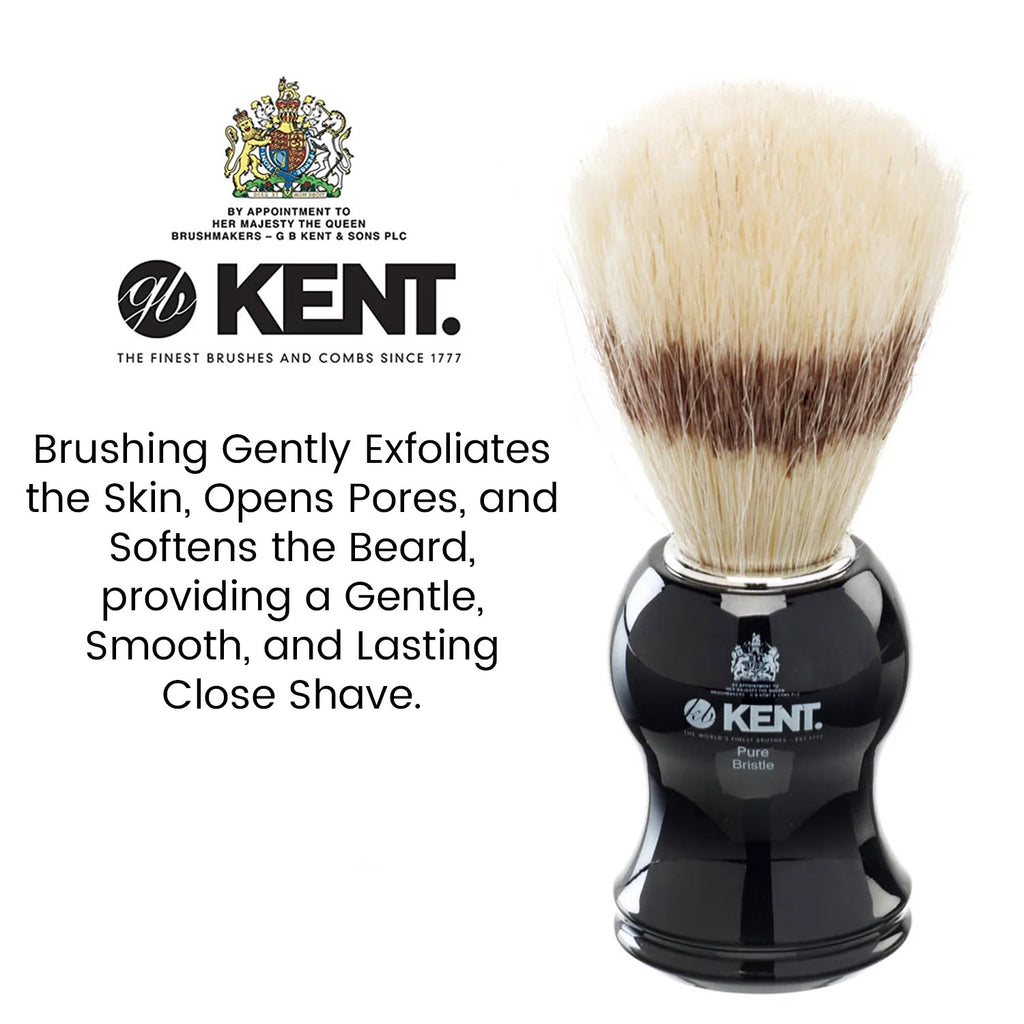 Natural Badger Bristle Shaving Brush for Men - Ergonomic & Soft Boar Bristles