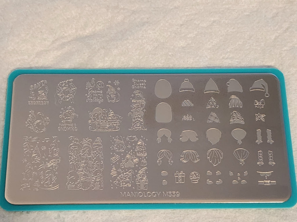 Maniology Christmas Gnomes Nail Stamping Plate M339 - Nail Art Decor