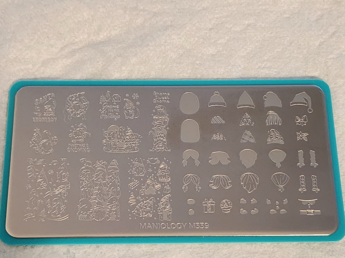 Maniology Christmas Gnomes Nail Stamping Plate M339 - Nail Art Decor