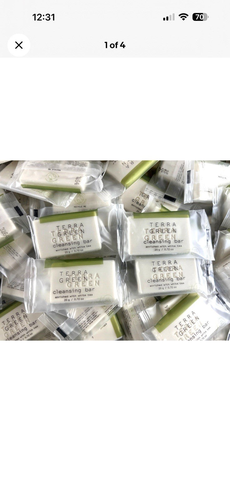 Lot of 100 Travel Size White Tea Cleansing Soap Bars 0.72 oz for Hotel & Travel
