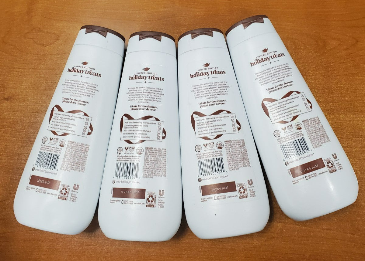 Dove Hot Cocoa Swirl Body Wash - Limited Edition 20 oz. 4 Pack