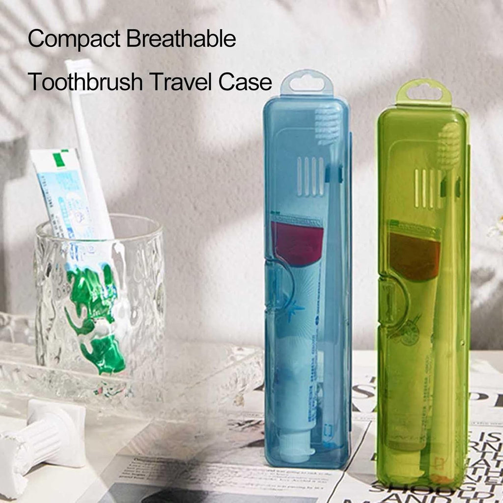 Travel Toothbrush Case 2 Pack Breathable Portable Holder for Camping & Gym