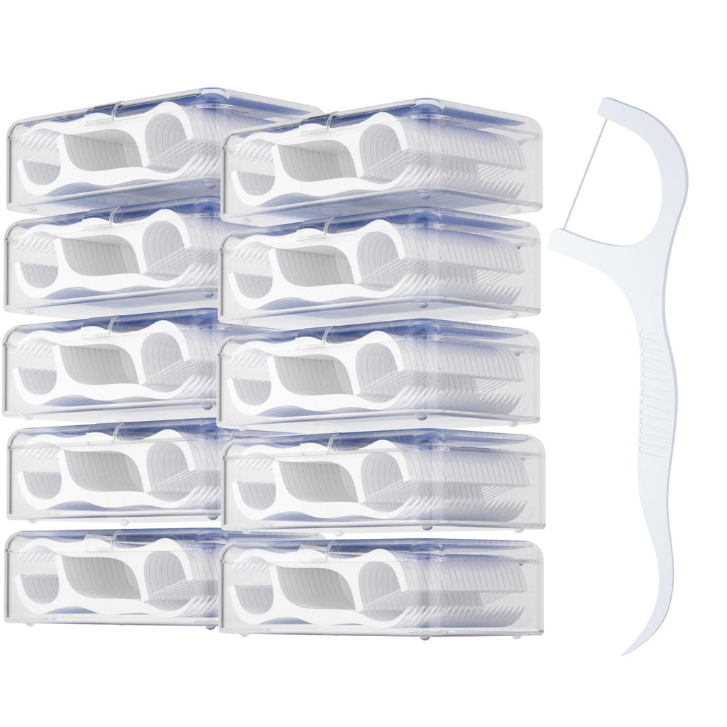 Bulk Dental Floss Picks 500 Pack for Oral Care with Travel Cases
