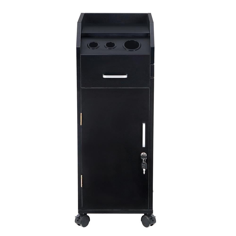 Salon Trolley Cart with 4 Storage Trays Locking Wheels & Spacious Work Surface