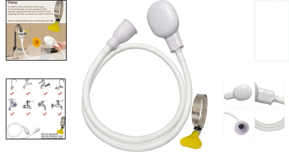 Flexible Shampoo Sink Hose for Pets & Vegetables | 16.4FT Portable Wash Tool