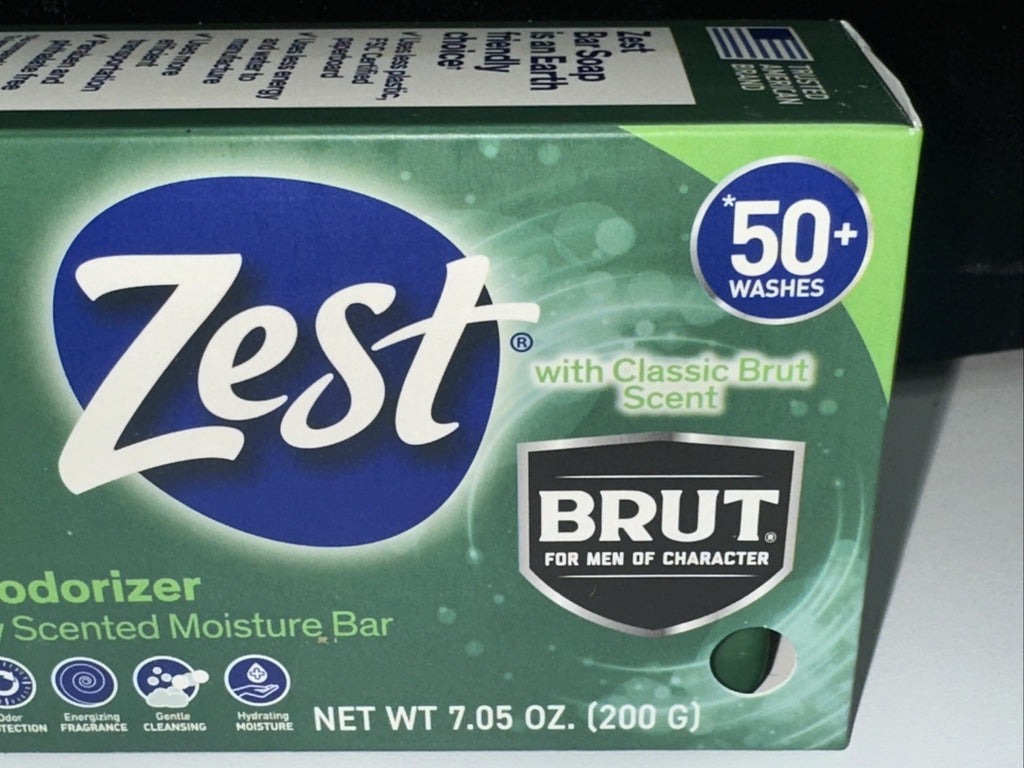 8-Pack Zest Brut Deodorizer Moisture Bar Soap 7.05 oz Each - Classic Scent