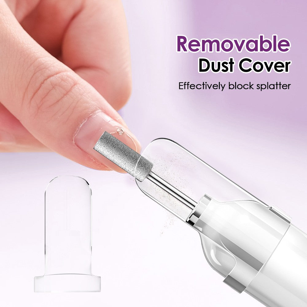 Cordless Electric Nail Drill for Thick Toenails Manicure Pedicure Set with UV Lamp & 6 Grinding Heads