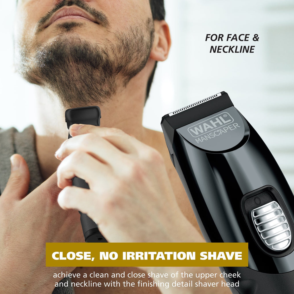Rechargeable Men's Trimmer Kit with Attachments - Face, Body & Nose Grooming