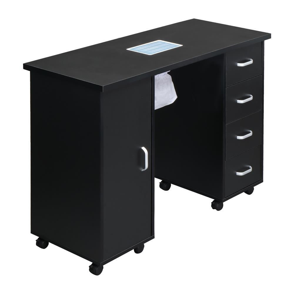 Professional Nail Art Table Station with 4 Drawers for Salons & Spa
