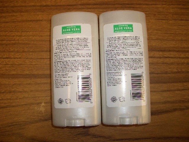 2-Pack Jason Soothing Aloe Vera Deodorant Stick 2.5 oz for All-Day Odor Protection