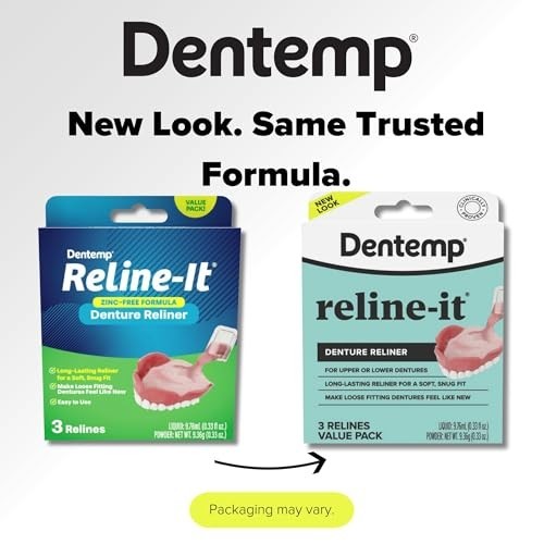 Denture Reline Kit - Advanced Formula for Upper & Lower Dentures - Easy Fit & Comfort