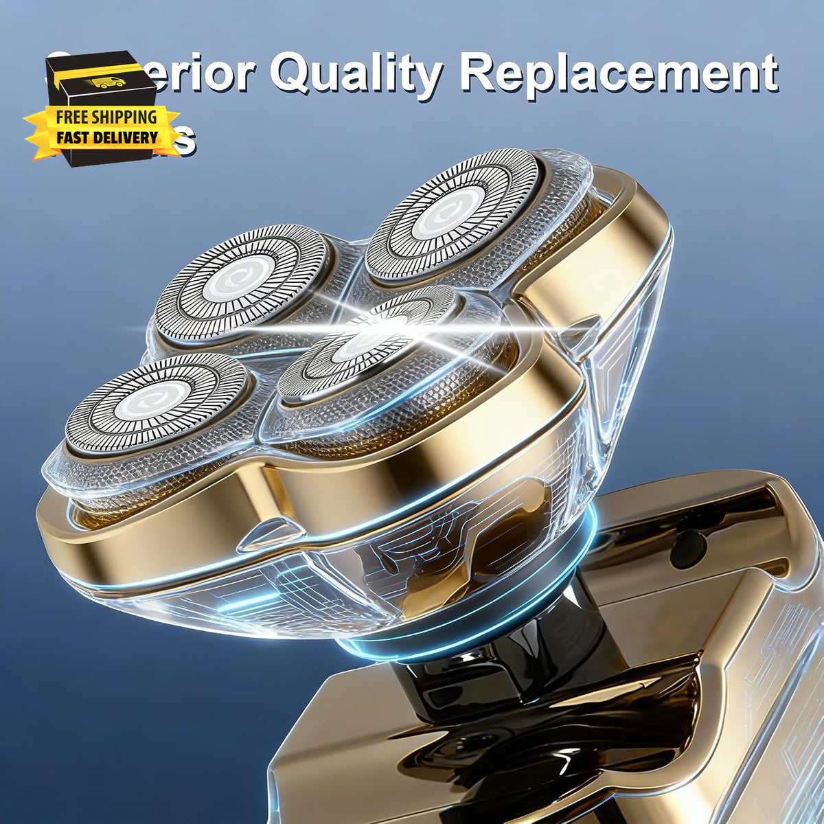 Replacement Blades for Skull Pitbull Shaver Gold/Silver/Platinum PRO - 4 Pack
