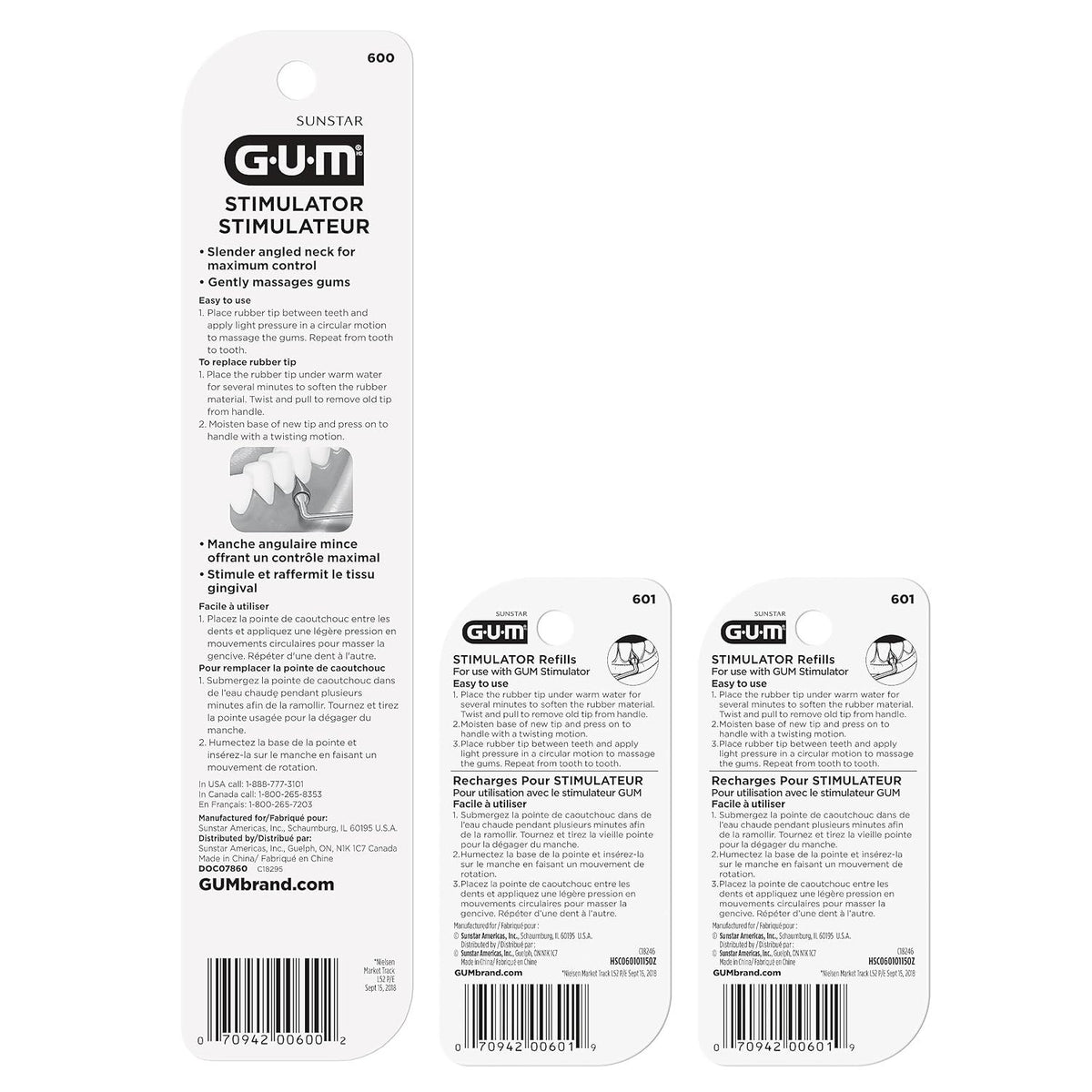 GUM Manual Gum Stimulator with Rubber Tip for Dental Care - Promote Healthy Gums