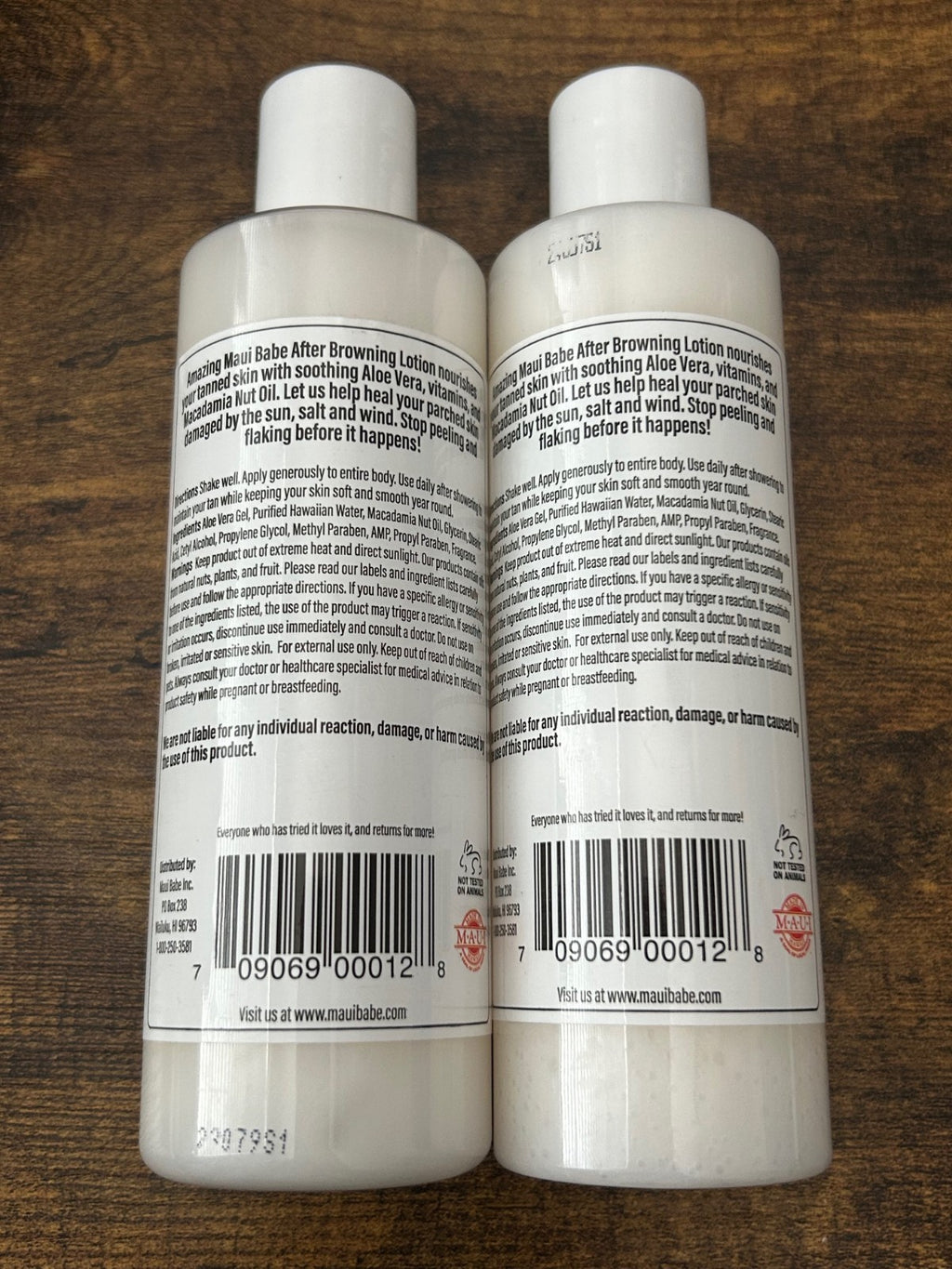 Maui Babe After Tan Lotion 8 oz - Soothing After Sun Skin Healer 2 Pack