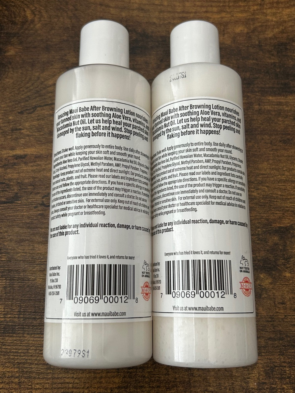 Maui Babe After Tan Lotion 8 oz - Soothing After Sun Skin Healer 2 Pack