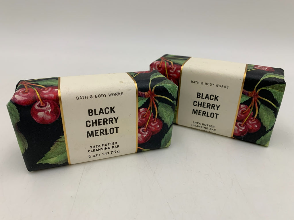 Bath & Body Works Black Cherry Merlot Soap Cleansing Bar Set - 2 Bars