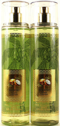 Bath & Body Works Waikiki Beach Coconut Body Mist Spray 8oz - Pack of 2