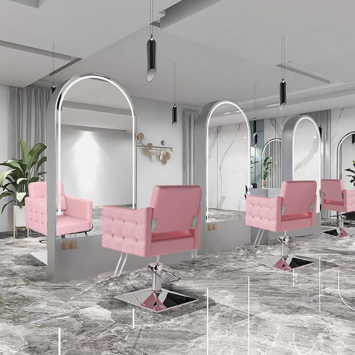 Hydraulic Barber Chair Salon Styling Chair with Adjustable Height & Comfort