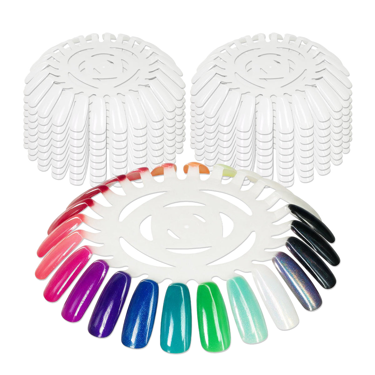 Nail Art Tips Display Wheel Set - 24 Tips per Wheel, 10 Wheels Pack
