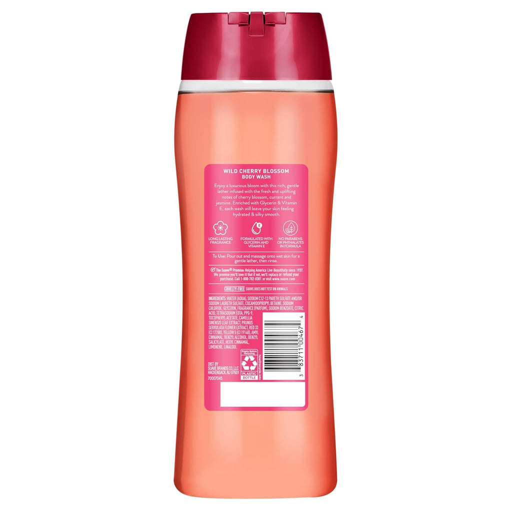 Moisturizing Body Wash with Glycerin & Vitamin E - Hydrating Cherry Blossom Scent, 18 FL OZ