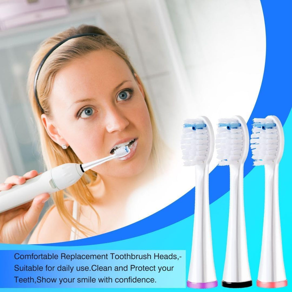 Replacement Brush Heads for Waterpik Sonic-Fusion Toothbrush Set - 3 Pack