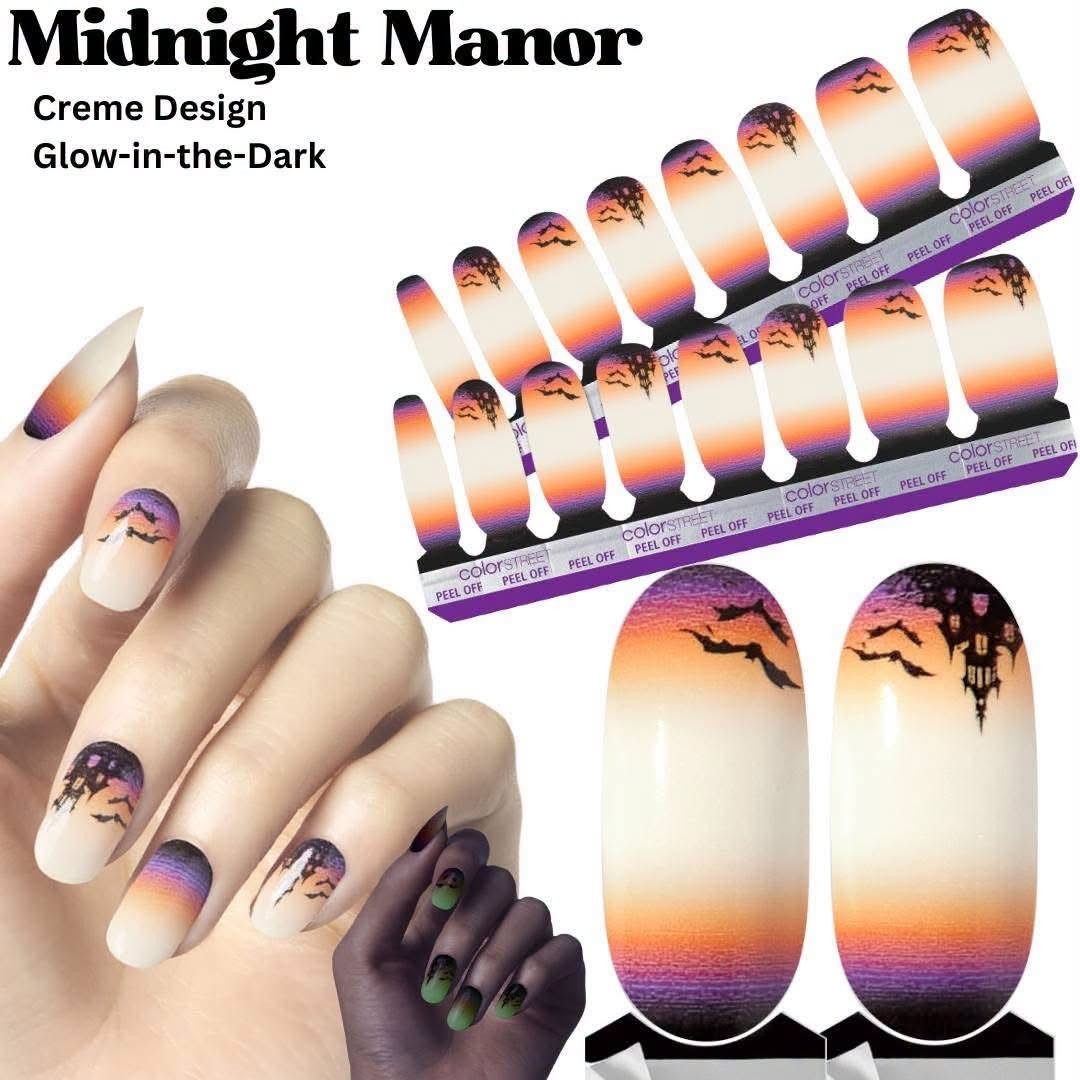 Glow-in-the-Dark Halloween Nail Polish Strips - Spooky Manicure Set