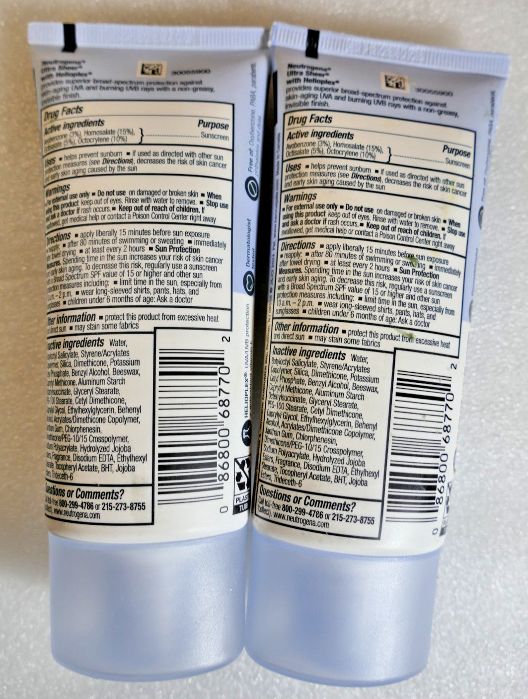 Neutrogena SPF 70 Sunscreen Lotion Ultra Sheer Dry Touch 3 oz - Pack of 2