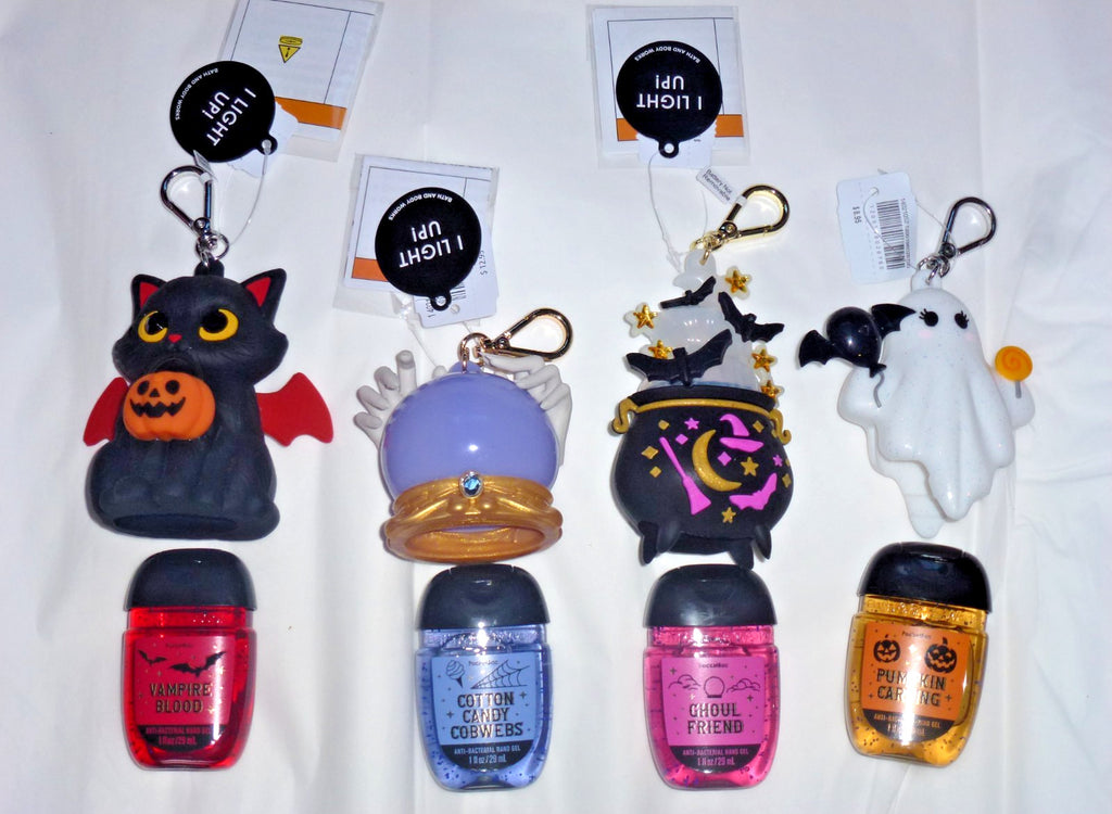 Halloween Pocket Bac Hand Sanitizer Holders with Refills - Set of 4