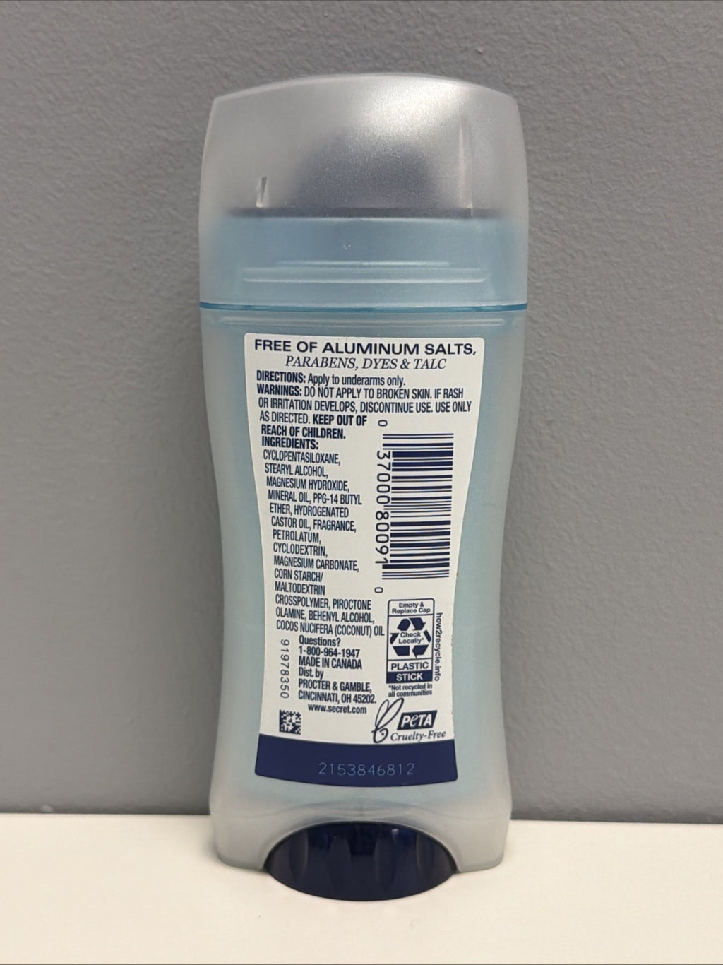 Secret Aluminum-Free Coconut Scent Deodorant 48-HR Protection - 2.4 fl oz