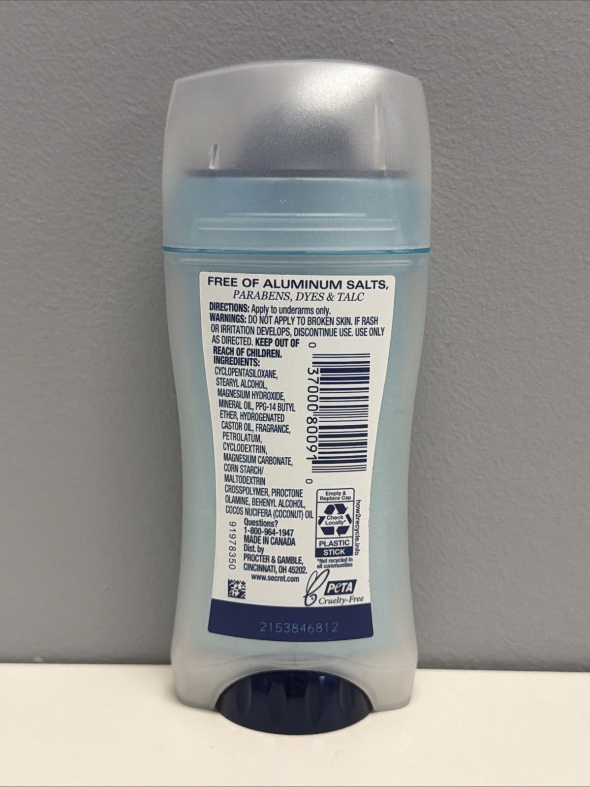 Secret Aluminum-Free Coconut Scent Deodorant 48-HR Protection - 2.4 fl oz