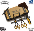 Professional 5.5 Inch Hair Cutting & Thinning Scissors Set with Razor and Pouch