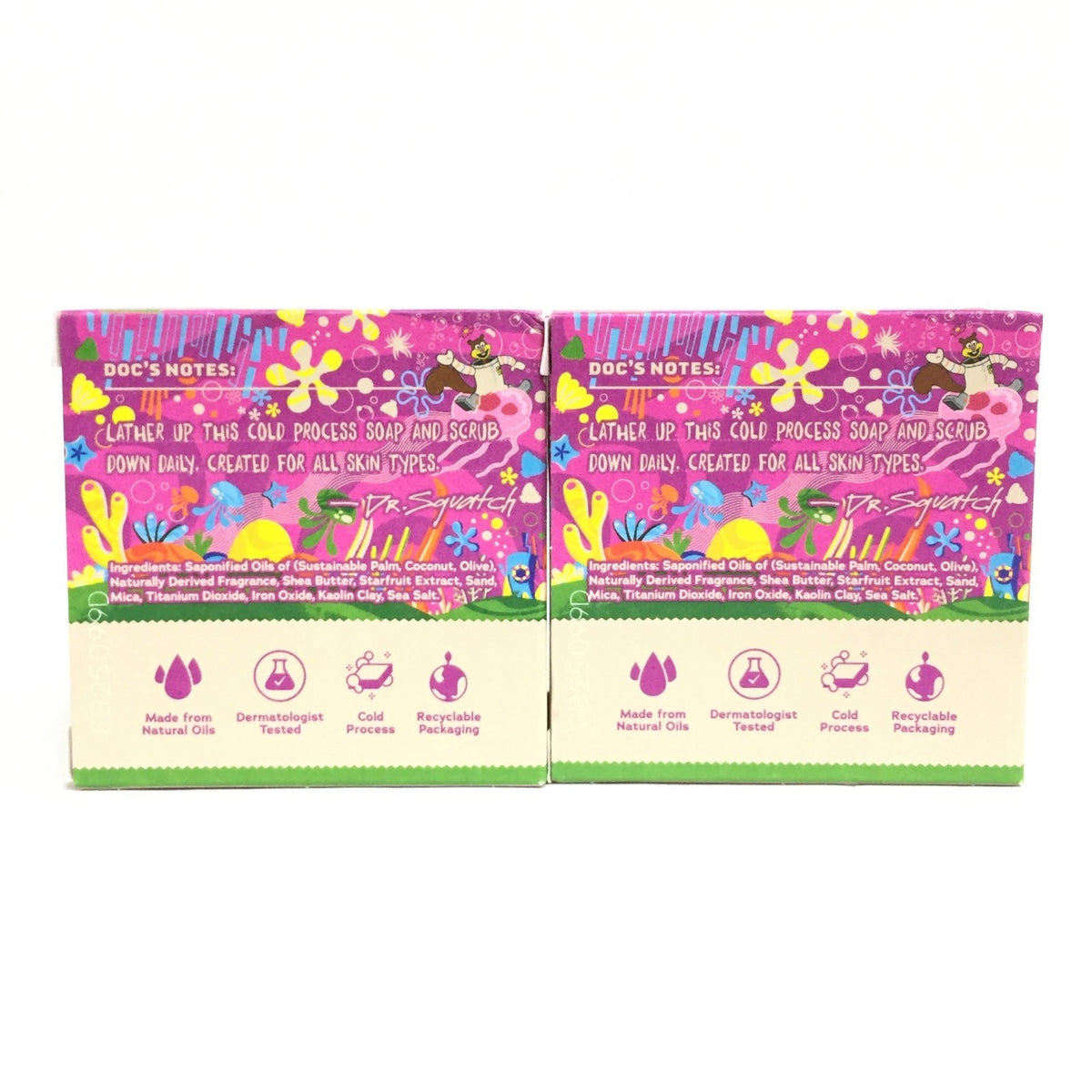 (2 Pack) Men's Natural Bar Soap - Sea Star Shenanigans with Starfruit & Sand, 5 oz