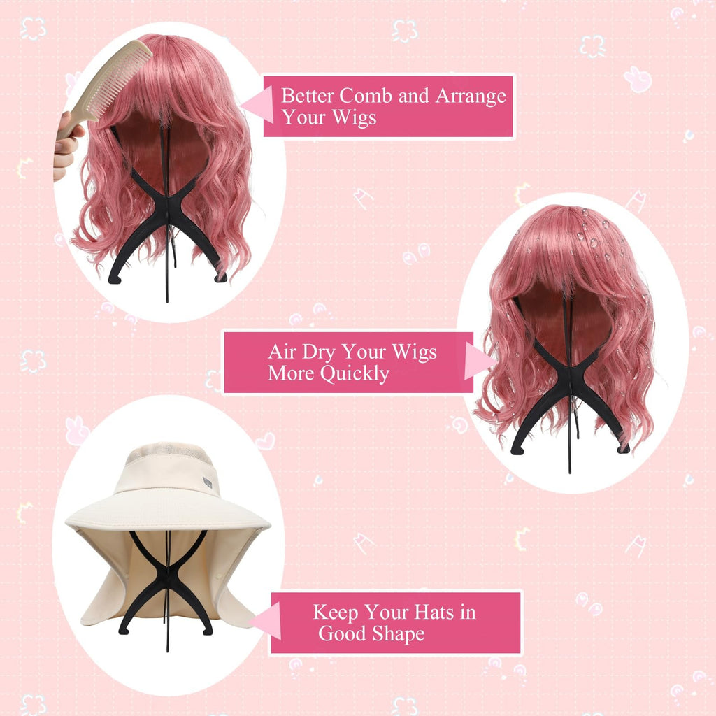 Portable Wig Holder Stand for All Wigs Travel Hair Stylist Gifts