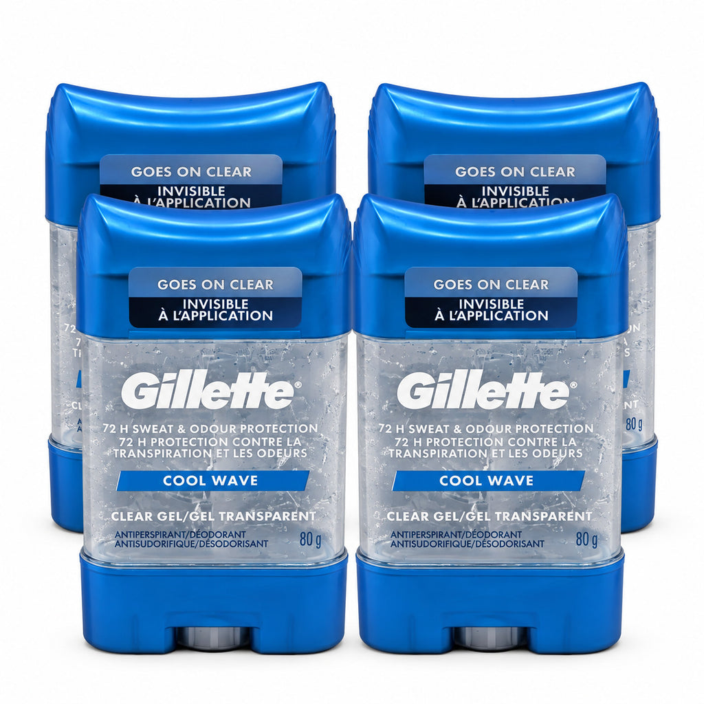 4 Pack Men's Cooling Clear Gel Antiperspirant Deodorant - Gillette