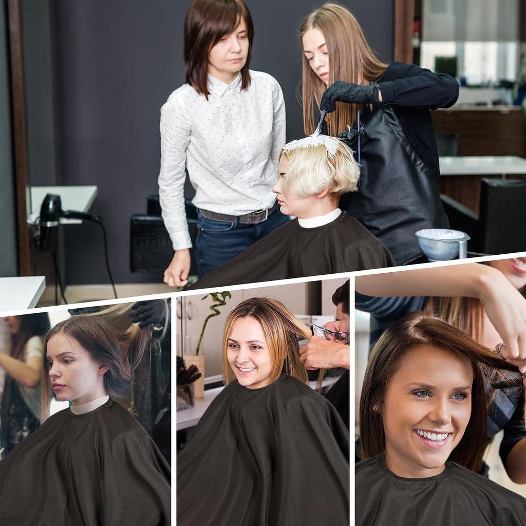 Professional Hair Cutting Cape with Adjustable Snap Closure for Salon & Barber Use