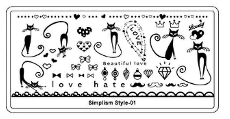 Valentine Love Nail Art Stamping Plate for DIY Manicures SS-01