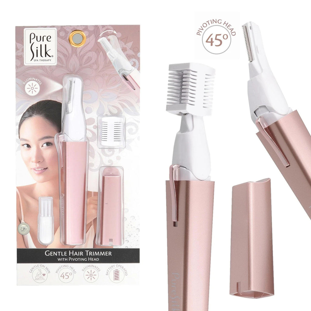 Pure Silk Women's Hair Trimmer with Pivoting Head & Adjustable Blade
