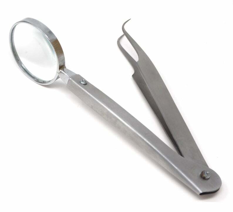 Facial Ingrown Hair & Splinter Removal Tweezers with Magnifying Glass - Multiple Styles