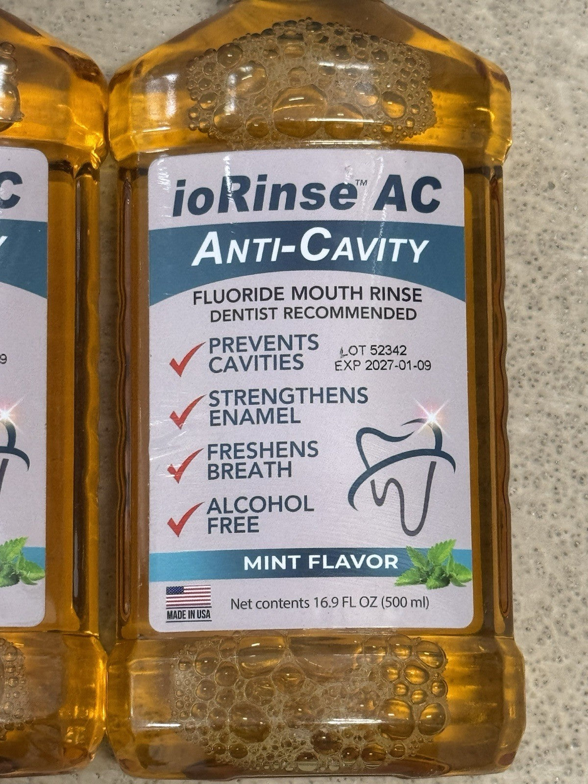 Anti-Cavity Fluoride Mouth Rinse with Mint Flavor - 16.9oz (2 Pack)