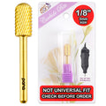 1/8 Inch Shank Nail Carbide Bit - Large Barrel, Extra Coarse for Nail Drill