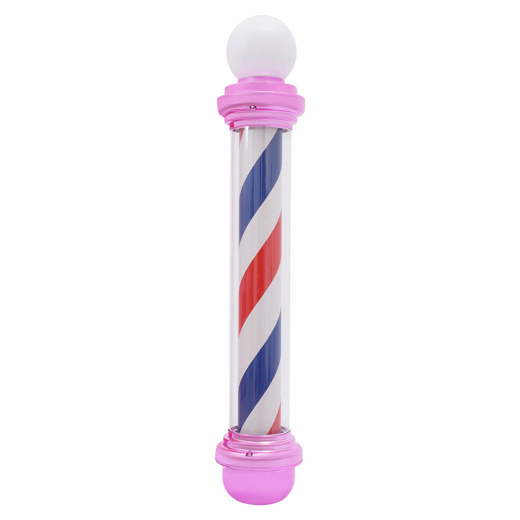 15W Wall-Mounted LED Barber Pole Light for Barbershops and SPAs - Pink Exterior