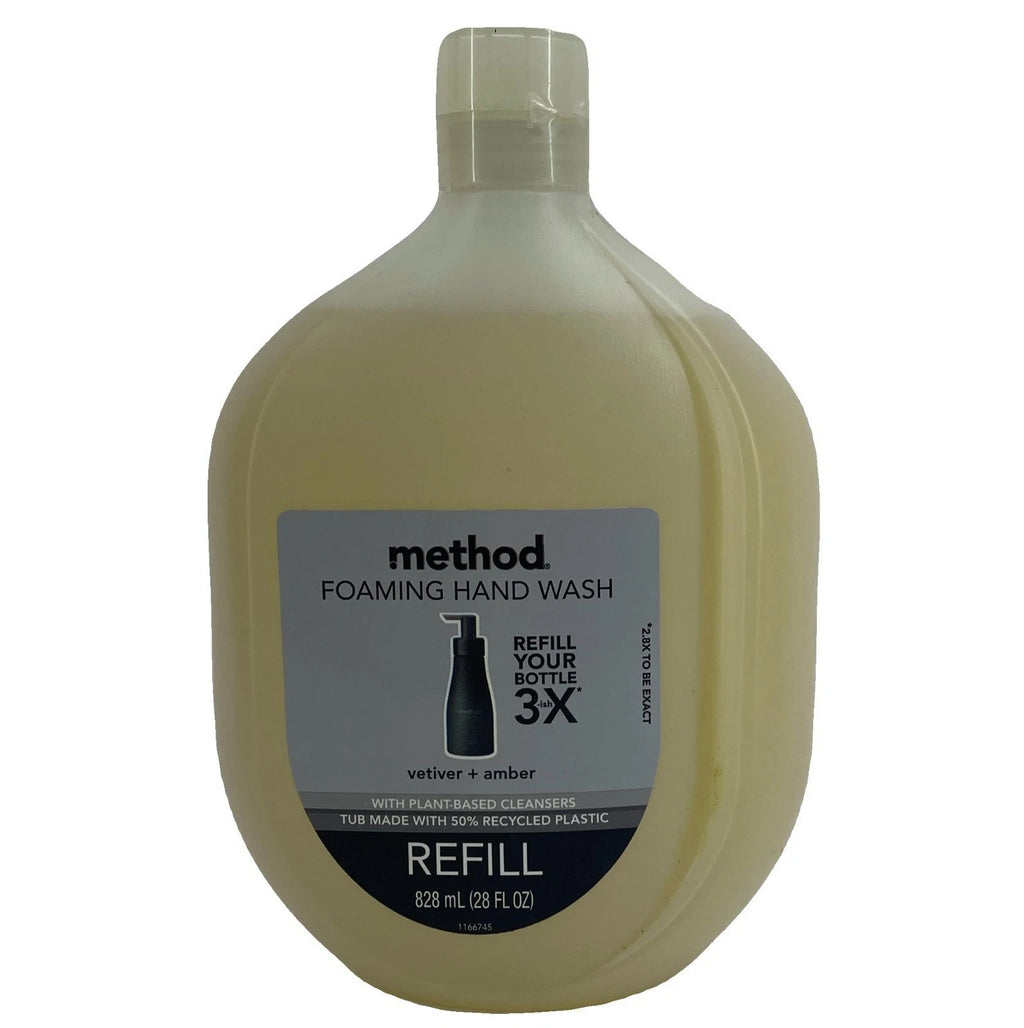 Method Gel Hand Wash Refill Vetiver & Amber 34oz Plant-Based Cleansers