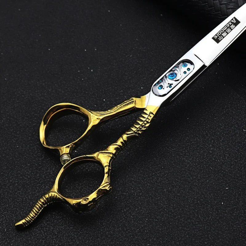 Professional Hairdressing Scissors Set 6 Inch Hair Cutting Shears 9CR13 Steel