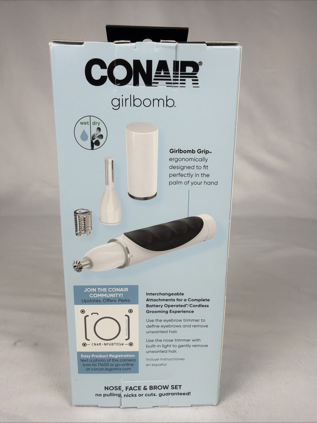 Nose, Face & Eyebrow Hair Trimmer Set for Women – Dual Blade Grooming Kit