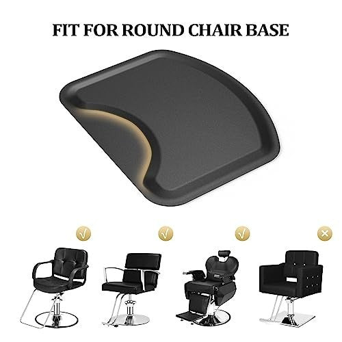 Anti-Fatigue Salon Mat for Hair Stylists - Thick Chair Cushion with Round Cut