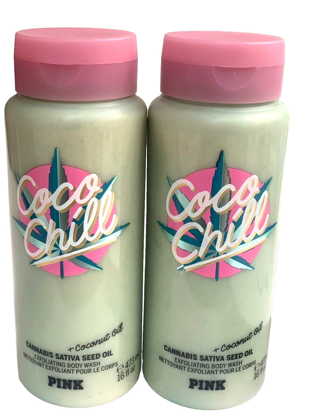 Victoria's Secret Pink Coco Chill Body Wash Set - Hydrating & Soothing, 2 x 16oz
