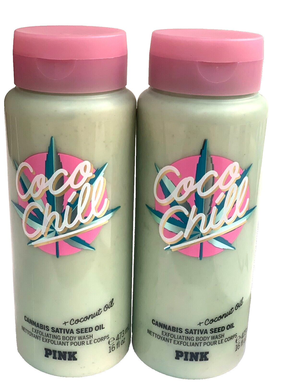 Victoria's Secret Pink Coco Chill Body Wash Set - Hydrating & Soothing, 2 x 16oz