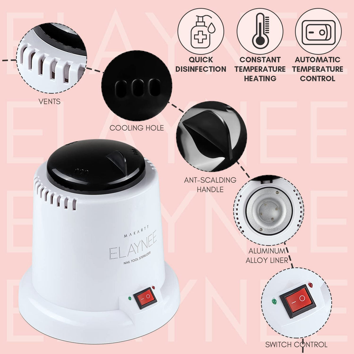 Metal Tool Sterilizer for Manicure Autoclave Salon & Spa Use