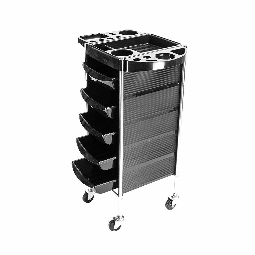 5-Tier Hairdresser Salon Storage Trolley Cart with Wheels