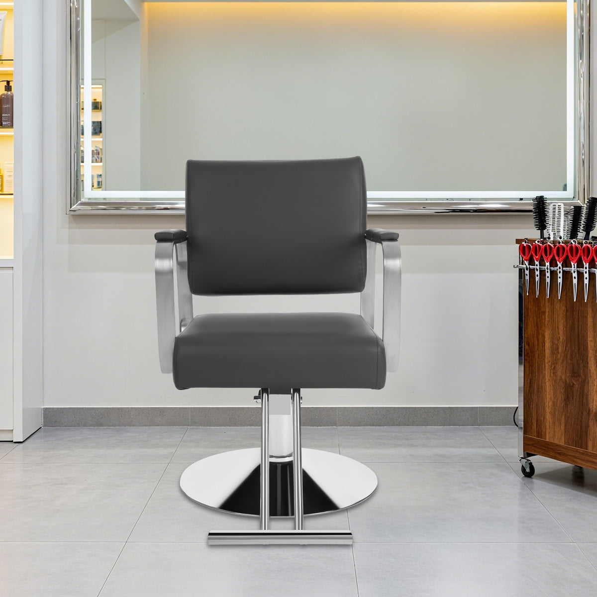 Adjustable Carbon Steel Barber Chair 360 Rotatable Salon Chair